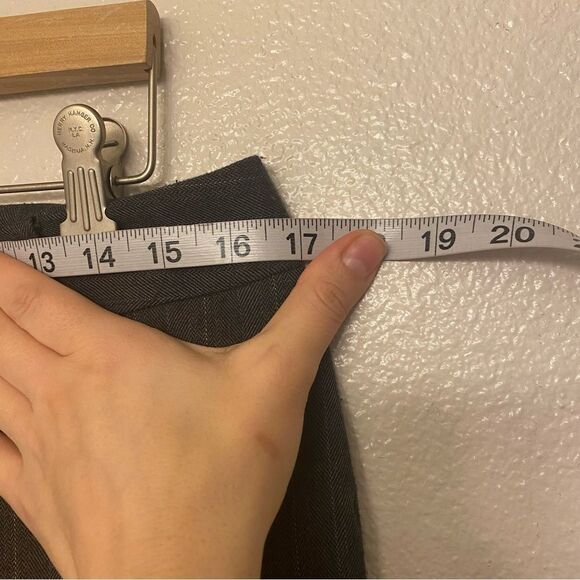 Cabi 155 pinstripe gray black slacks mid rise dress pants trouser Career wear 10 - Picture 7 of 10